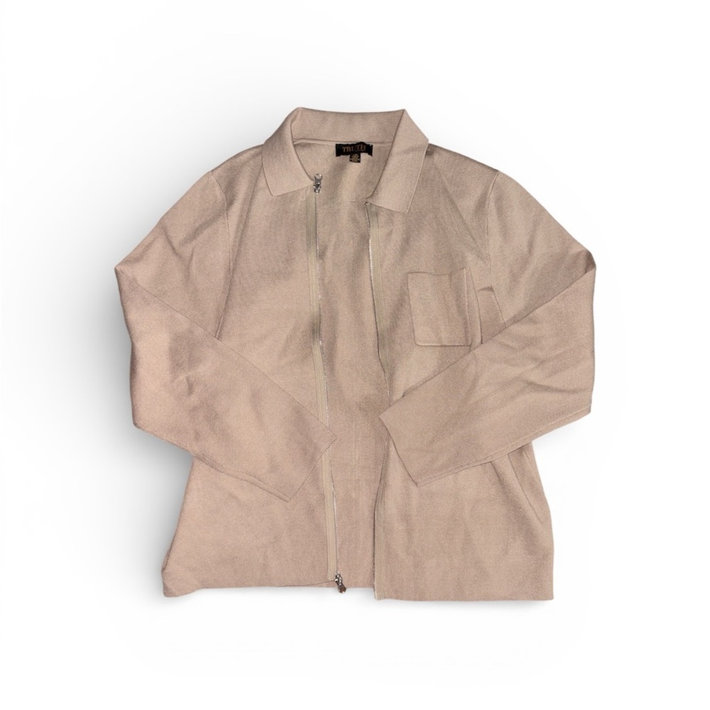 64. Truth Beige Lightweight Men Shirt Jacket Size Large